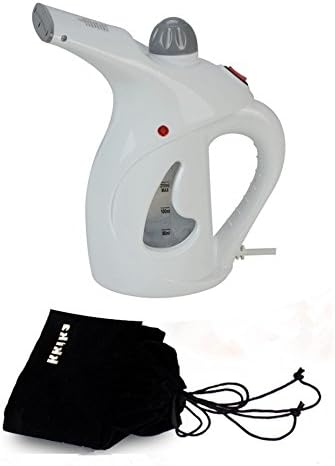 Kkika Mini Handy Textile and Fabric Clothes Garment Steamer with Travel Pouch (White)