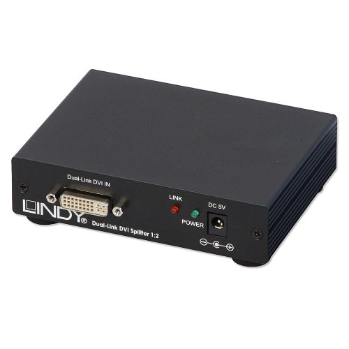Preisvergleich Produktbild LINDY 38107 DVI Splitter Dual Link 1:2 schwarz