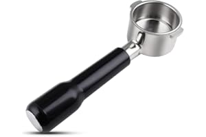 CAPFEI Portafiltro senza fondo, 51 mm, 2 orecchie per Delonghi ECP31.21 ECP33.21 ECP35.31 ECOV311, con cestello di ricambio in acciaio inox