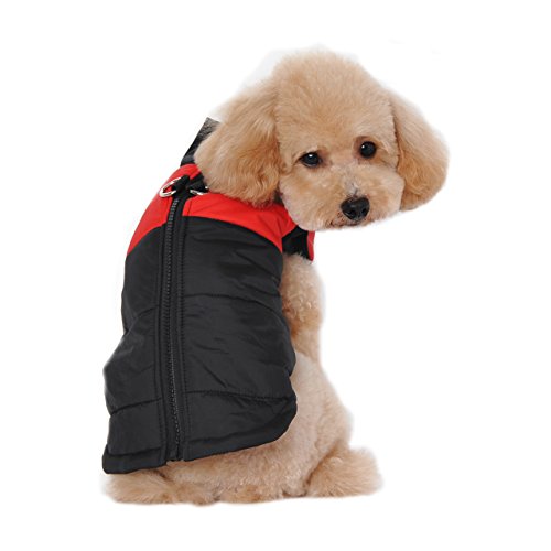 Keysui Ropa para mascotas acolchada invierno frío chaleco chaqueta caliente Medio / perros grandes