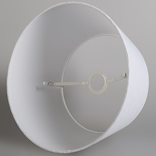 QAZQA Leinen Lampenschirm 32cm rund DS E27 leinen weiß , Rund konisch Schirm Pendelleuchte, Schirm Stehleuchte, - 5