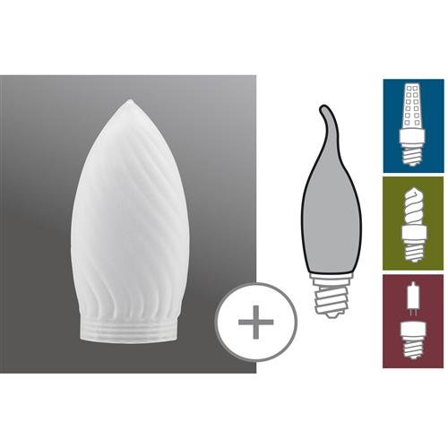 Preisvergleich Produktbild Paulmann Glas Kerze gedreht satin