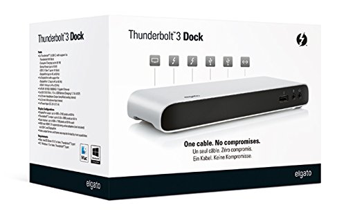 Elgato Thunderbolt 3 Dock inkl. 50 cm Thunderbolt-3-Kabel, 40Gb/s, lädt MacBook Pro mit bis zu 85 Watt auf, Unterstützung für zwei 4K-Monitore, 2x Thunderbolt 3 (USB-C), 3x USB 3.0, separate Tonein-/Ausgänge, Gigabit Ethernet, Aluminumgehäuse, für Mac - 9