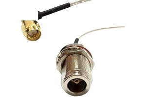 SMA hane höger vinkel till N typ hona skott pigtail kabel RG405.86" 20cm 8"