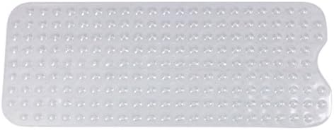 Hipsteen Extra Long Vinyl Non-Slip Safety Suction Cup Bath Shower Mat Bathroom Bathtub Mat 40*100cm - Transparent