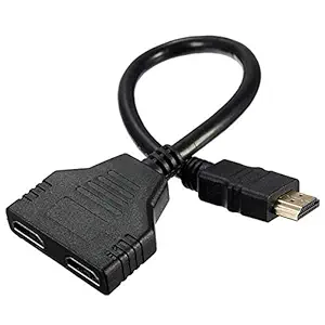 Tobo HDMI Male to Dual 2 HDMI Female Adapter Cable Male to Female 1 in 2 Out Y Splitter Cable