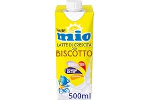 NESTLÉ MIO Latte di Crescita con Biscotto Liquido, 12 Brick da 500ml (6L)