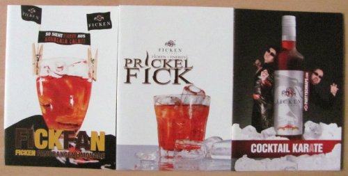 Preisvergleich Produktbild Ficken Likör - 3 verschiedene Cocktail-Karten