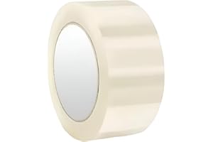 Clear Packing Tape 2 Inch x 50 Yards Heavy Duty Strong Adhesive for Secure Parcel Sealing, Moving Boxes, Cartons, Postal Bags and Office Use, Crystal Clear Finish, pack contain 1 clear tape