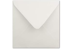 FARBENFROH BY GUSTAV NEUSER Lot de 20 enveloppes carrées Blanc 16 x 16 cm 90 g/m²