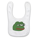 Pepe La Rana alt-right Meme bebé babero blanco blanco