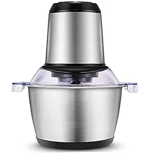 BHAVYATA? Electric Meat Grinder, Professional Vegetable Meat Food Processor, 8-Cup 2L Stainless Steel Bowl, Super Power for Quick Chopping and Mixing,