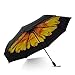 Produktbild TRADE® Manuell Öffnen Schließen Kompakt Faltbare Reise Regenschirm Sonnenblume 8 Ribs Wasserdichte UV Schutz Regenschirm