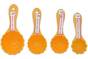 INDIA BAZAAR Plastic Modak Prasad Scoop, Dome Flower Shape Mould with Handle - 4 Sizes (NO4 - W:7.5cm x H:4cm)