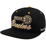 Flat Bill Reebok Boston Bruins Snap Back Retro OSFA - nf91z