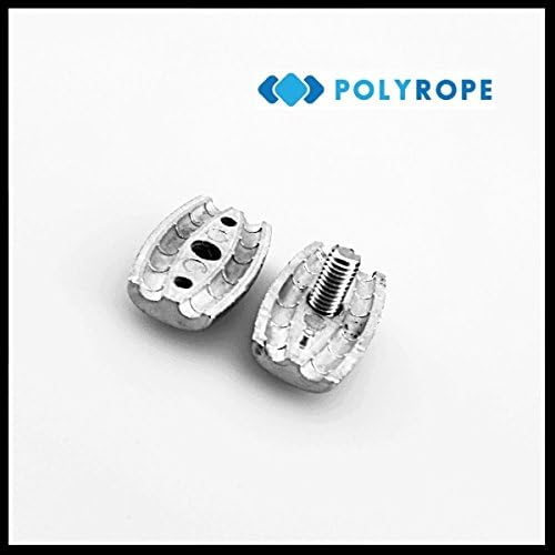 Wire rope clip clips grips grip clamp egg shape 4mm pack of 2 galvanized steel