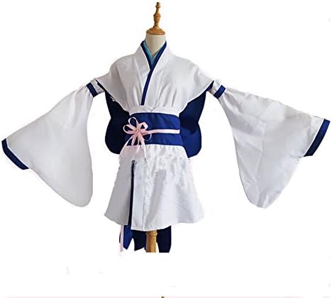 Re-zero Rem Maidservant Lolita Outfit Party Cosplay Costume Dress Universal Kimono (BLUE)