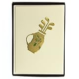 golf 4 oldschool Mit goldener Folie Boxed Notes: Golf - Gruß- und Geschenkkartenbox mit Kuverts