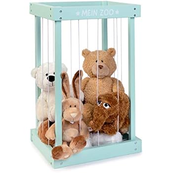 Plüschtier-Box zur Aufbewahrung von Kuscheltieren aus Holz (Mint