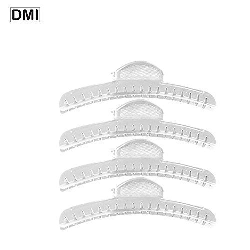 4 x Silver Hairdressing Hair Clips / Clamps, DMI Marcel Wave Bow Klipz