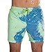 Produktbild Glowjoy Badehose für Herren Jungen,Sommer Temperature-Sensitive Farbwechsel Badeshorts für Männer Kurz Beachshorts Boardshorts Strand Shorts Trainingshose mit Verstellbarem Tunnelzug (XL, Grün)