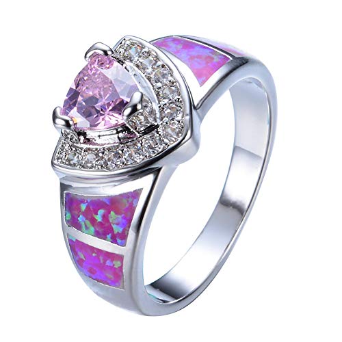 ZhongYi Simple zircon platinum Fertilizer triangle ring