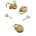 Produktbild sdfghzsedfgsdfg 3Pcs / Set Antike Bronze überzogen chinesischen Stil Jahrgang Padlock Schmuck Chest Box Notebookschloss Kofferband Vorhängeschloss mit Schlüssel Bronze
