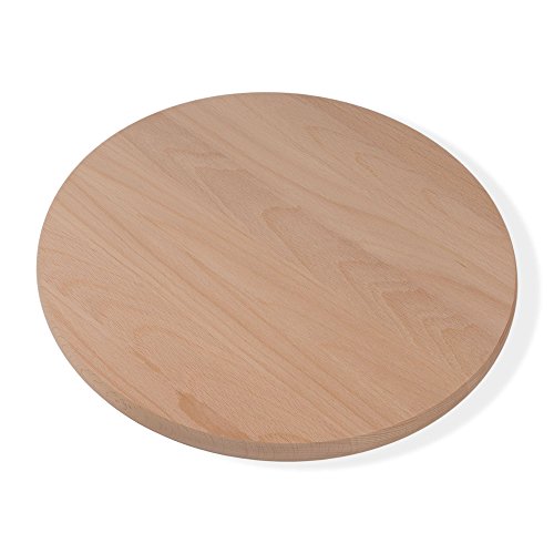 Holzsysteme24 05019 Pizzabrett Frühstücksbrett rund Durchmesser, 36 cm, 1.9 cm dick, buche gedämpft - 2