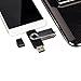 Produktbild DaoRier 8GB/16GB/32GB/64GB Dual USB-Flash-Laufwerk Metall USB 2.0 OTG Dual Transfer Memory Stick 2 in 1 Speicherstick Flash Drive für PC Tablet Andriod Samsung Galaxy S7 Huawei, Schwarz 32GB