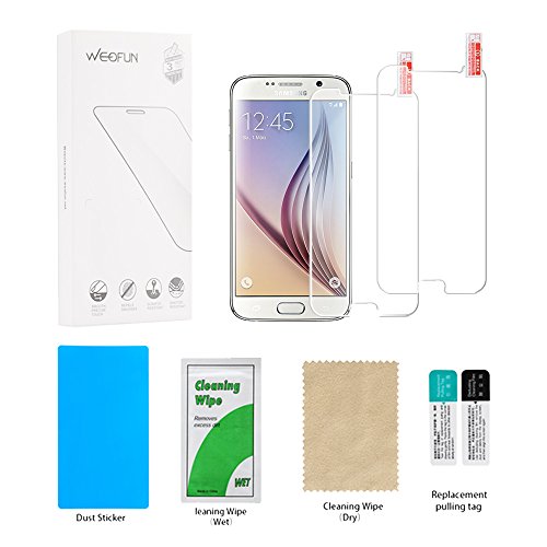 Samsung Galaxy S6 Panzerglas Schutzfolie, [2 Stück] Hi-Luck 0.33mm Premium Ultra-Klar Glasfolie Displayschutzfolie Schutzglas für Samsung Galaxy S6 (9H, Anti-Kratzer, Blasen-frei) - 5
