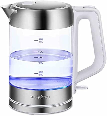 XCJ Electric Kettle Home Glass Kettle Automatic Power off Kettle Blu-Ray Transparent Anti-Dry Protection 1.5L 1500W Electric Kettles