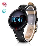 CHIANRUEY Fitness Tracker,Fitness Armband mit Pulsmesser Schrittzähler Uhr Smartwatch (Schwarz)