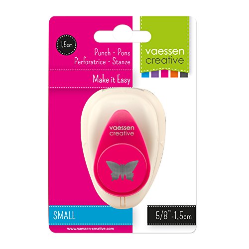 Vaessen Creative 21436-032 Stanzer klein Schmetterling | 1, 5 cm, Metal, Plastic, Purple, 6.5 x 4.5 x 4.4 cm - 4