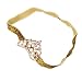 Baby Girl Headband Photography Headwear Faux Pearl Rhinestone Crown Pattern (Gold)