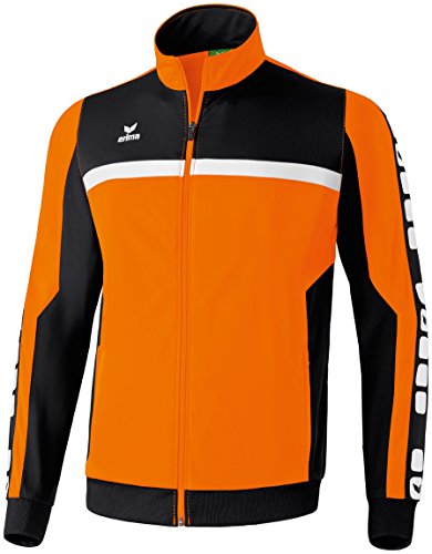 erima Kinder Sportsjacke 5-Cubes, Orange/Schwarz/Wei, 152, 102508