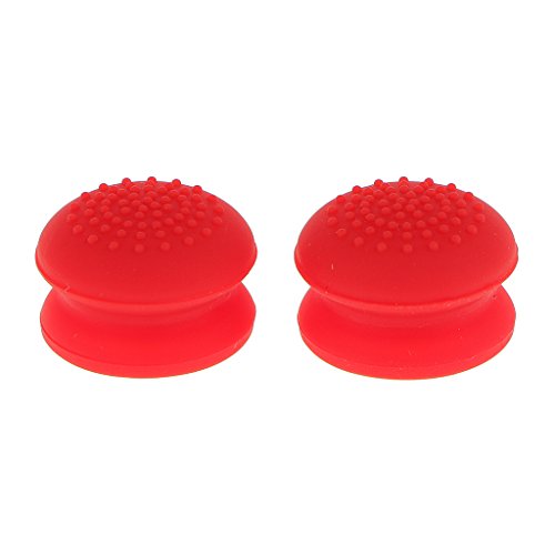Generic 2pcs Aufsätze Thumb Grip Stick Kappe CAPS Pack für PS2, PS3, PS4, Xbox 360, Xbox One, Wii U Controller – rot, one size - 2