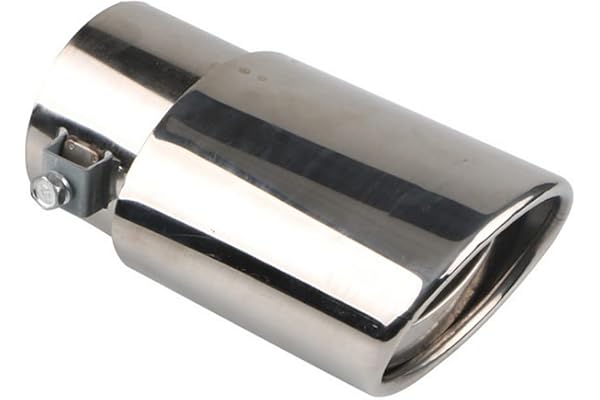ETOPARS 63mm Extrémités de Tuyau d'échappement Universel Embouts Silencieux D'éChappement Acier Inoxydable Voiture Silencieux Queue Unique Sortie Droit Argent