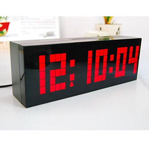 Sococo (TM) Digital LED Wall Clock Count Down Timer (Red-6Digits)
