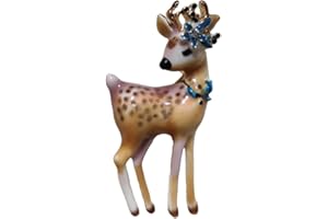 WOO MANTO Reh Brosche - Niedliche Elch Hirsch Anstecknadel klein 4,5cm