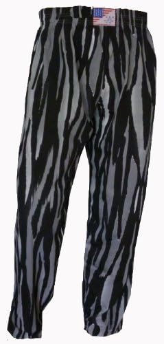 gym yoga baggys baggies muscle training sport casual bottoms s m l xl grey zebra stripe print