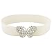 Produktbild TOOGOO (R) Frauen Strass Schmetterling Haken Elastischer Guertel - Weiss