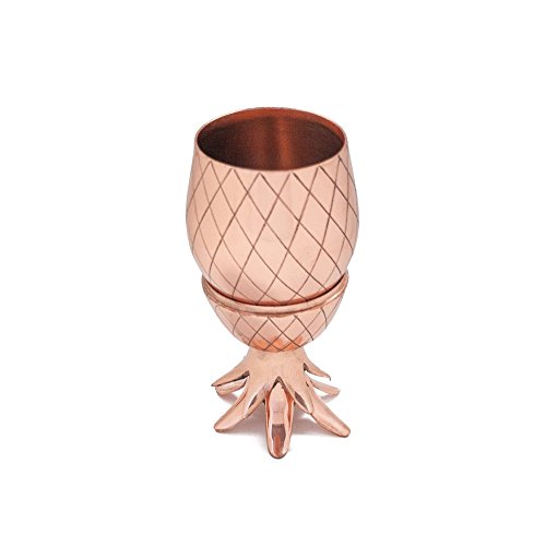 W&P Design – Ananas Cocktailbecher, Ananas Dose – Pineapple Tumbler – 350 ml – Farbe: Kupfer - 3