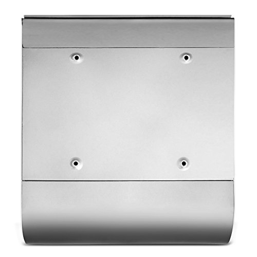 Design Briefkasten mit Zeitungsfach, Designer Motivbriefkasten mit Zeitungsrolle kaufen, für A4 Post, groß, bunt, Briefkastenschloss 2 Schlüssel, von banjado Motiv personalisiert Beschriftung Hausnummer Name Motiv Vogelhochzeit - 4
