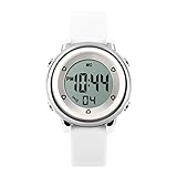 Delta Bunte LED Digital Sportuhr Kinder M?dchen Jungen Studenten Silikon Armband Wasserdichte Armbanduhr (Weiß)