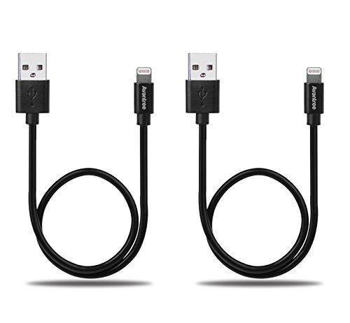 [Apple MFi Certified] Avantree 2 Pack Short Apple Lightning Cable 1ft
for iPhone X, 8, 8 Plus, 7, 7 Plus, 6s, 6, 6 Plus, 5 iPod iPad, High
Speed Data Sync and Charge Cable - Black