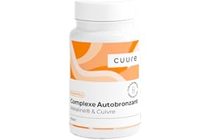 Complexe Autobronzant - CUURE - Accélérateur de Bronzage Naturel - Résultats Visibles dès 10 jours - 60 gélules - Solaire - Actif Breveté Melaline® - Sans Bêta-Carotène - Fabriqué en France
