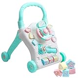 Multifunktions-Panel: Interaktives Lernen Baby Walker ist mit einer abnehmbaren Kleinkind Spielplatte, die Feinmotorik entwickelt. Einstellbare Geschwindigkeitskontrolle auf Rädern ..