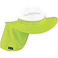Ergodyne Chill-Its 6660 Attachable Hard Hat Brim with Neck Shade, Lime
