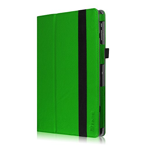 Fintie Trekstor SurfTab duo W1 Hülle Case – Slim Fit Folio Premium Kunstleder Tastatur Ständer Schutzhülle Cover Tasche mit Ständerfunktion für Trekstor SurfTab duo W1 Volks-Tablet WiFi / LTE 25,7 cm (10,1 Zoll), Grün - 8