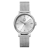 Edelstahl Gehäuse und Armband wasserdicht bis 5 ATM - Maße Gehäuse ca. 34mm- Quarzwerk RONDA 773, Swiss made